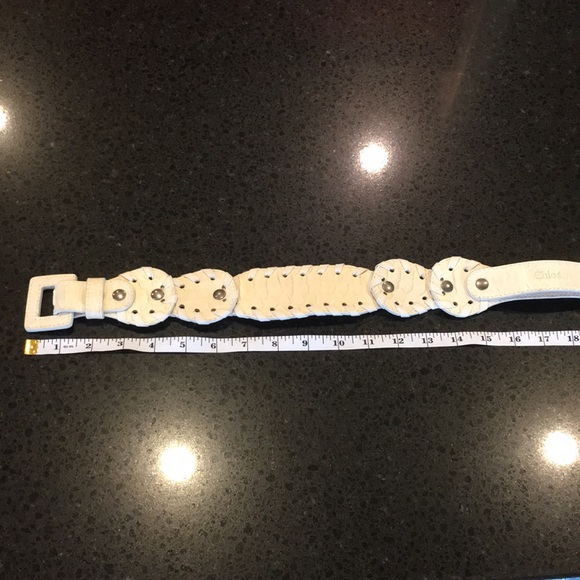 Chloe genuine python Snake whip stitch belt size 75 main image 11